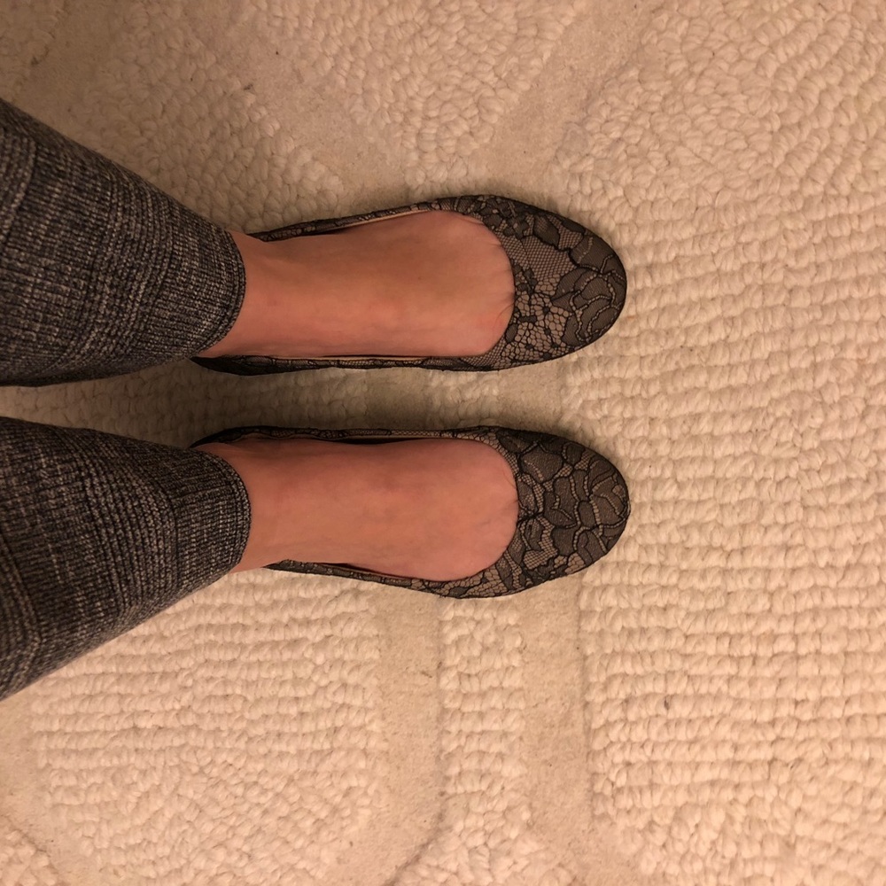 Valentino Black Lace Flats